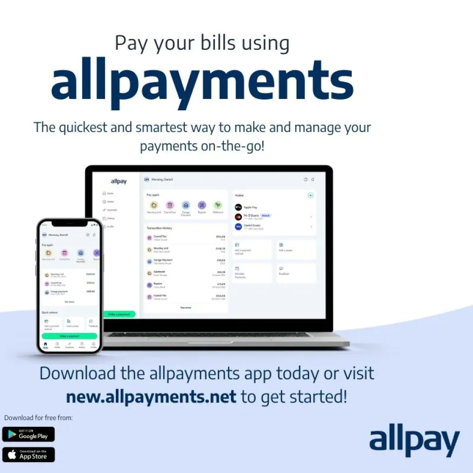 Pay your bills using allpayment app online facebook detail